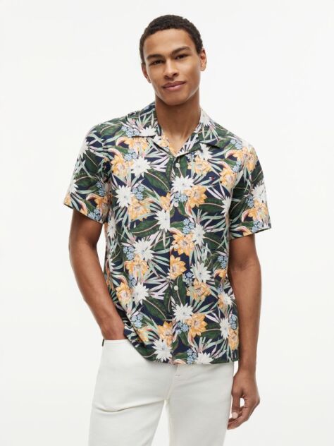 Multi Regular Fit Floral Short Sleeve Shirt  Men
