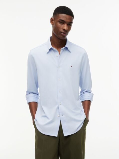 Blue Performance Regular Fit Button-Down Oxford Shirt  Men