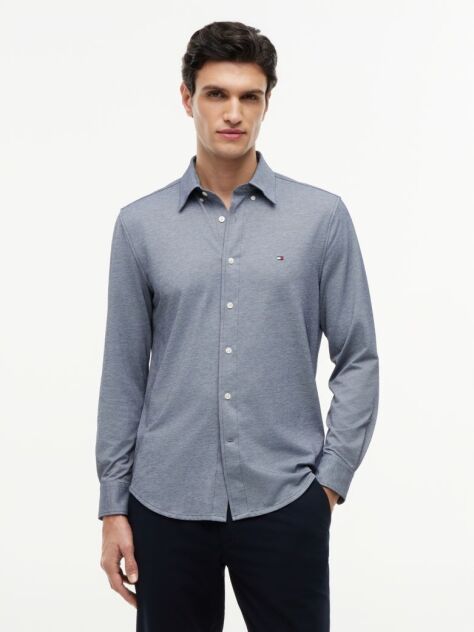 Blue Performance Regular Fit Button-Down Oxford Shirt  Men