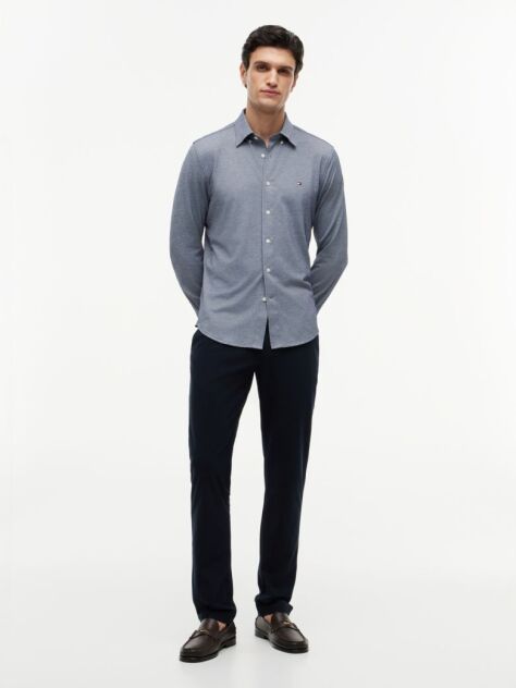 Blue Performance Regular Fit Button-Down Oxford Shirt  Men