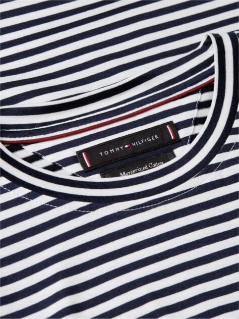 Multi Smart Casual Mercerised Stripe T-Shirt  Men