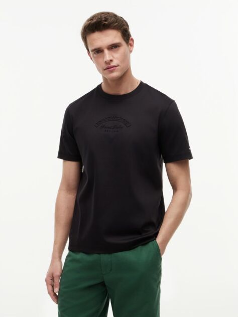 Black Embossed Logo Interlock T-Shirt  Men