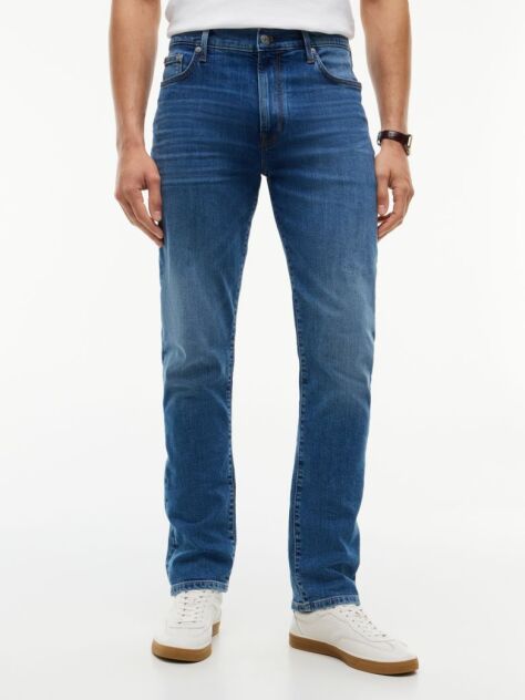 Blue Denton Slim Straight Faded Jeans  Men