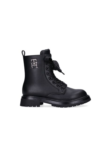 Black Lace-Up Ankle Boots  Girls