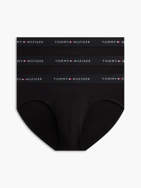 Black 3-Pack Signature Repeat Logo Waistband Briefs  Men