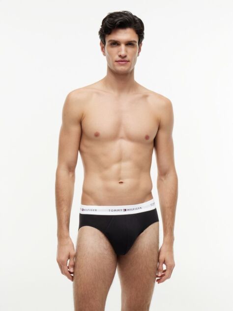 Black 3-Pack Signature Repeat Logo Waistband Briefs  Men