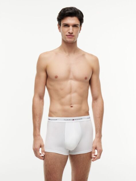 White 3-Pack Signature Repeat Logo Waistband Trunks  Men