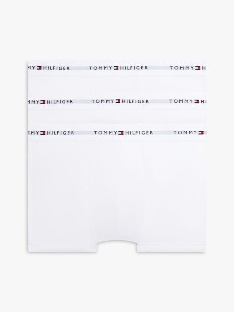 White 3-Pack Signature Repeat Logo Waistband Trunks  Men