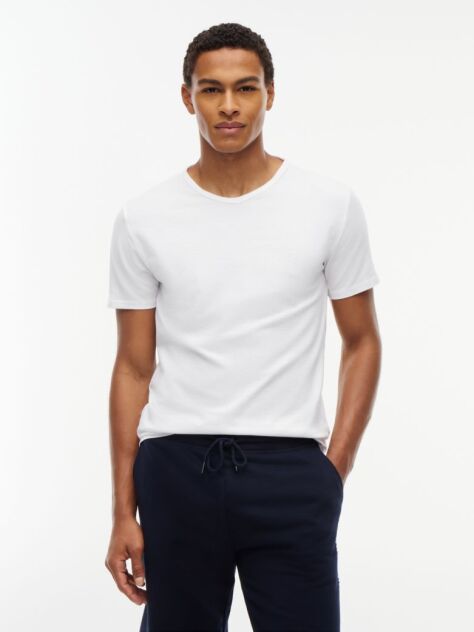 White 3-Pack Premium Essential V-Neck Lounge T-Shirts  Men