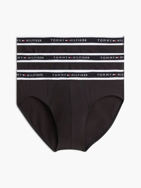 Black 3-Pack Signature Repeat Logo Waistband Briefs  Men