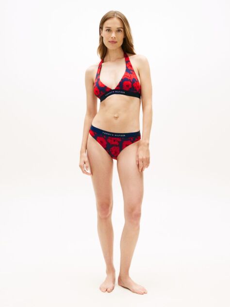 Multi Original Logo Print Halterneck Bikini Top  Women