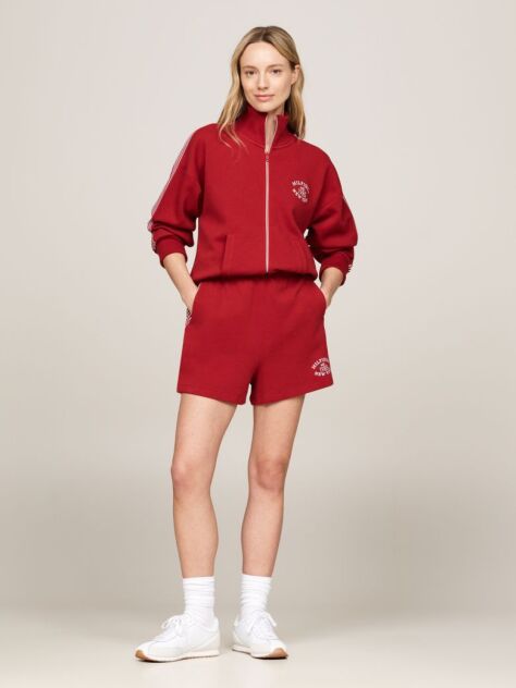 Red Sport Varsity Zip-Thru Track Jacket  Women