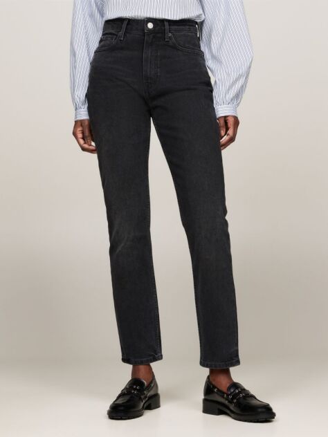 Black High Rise Slim Ankle Jeans  Women