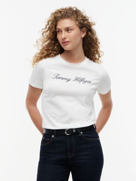 Άσπρο T-Shirt Με Λογότυπο  Γυναίκες