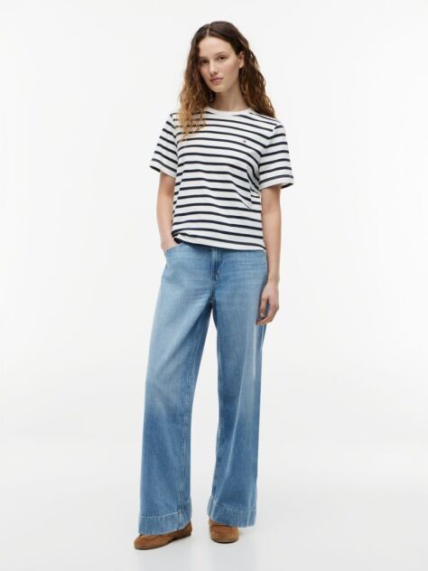 Multi Interlock Knit Boxy T-Shirt  Women
