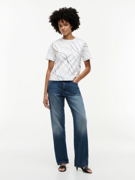 Multi Boxy T-Shirt Με Πλέξη Interlock  Γυναίκες
