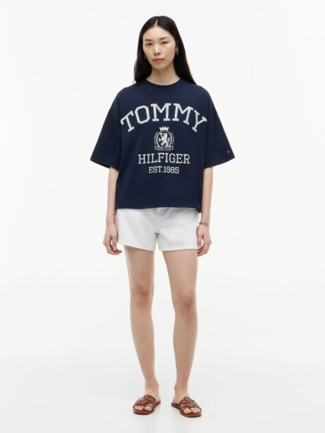 Blue Crest Relaxed Oversized T-Shirt  Women