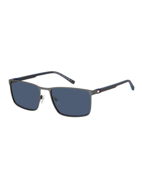 Grey Matte Rectangular Sunglasses  Men
