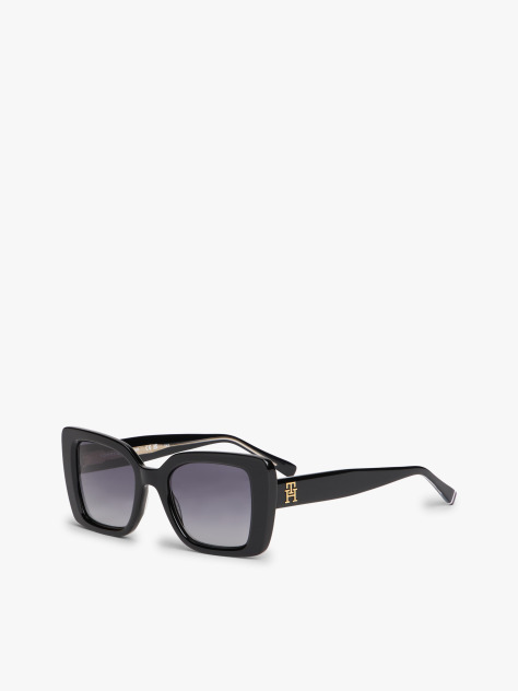 Black TH Monogram Polarised Cat Eye Sunglasses  Women