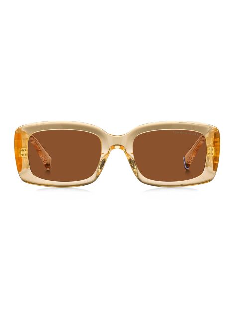 Orange Logo Plaque Rectangular Sunglasses  Women