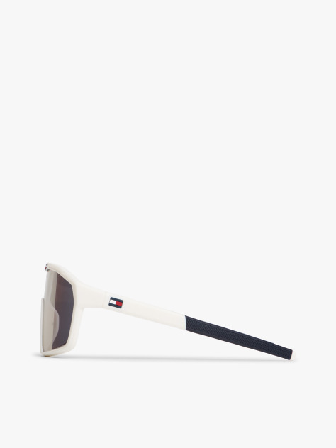 White Signature Mask Sunglasses  Men