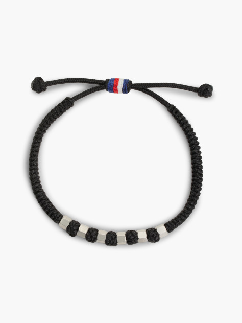 Black Black Adjustable Sliding Knot Bracelet  Men