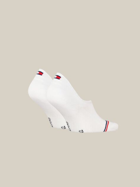 White Unisex Invisible footie socks 2 pack  Unisex