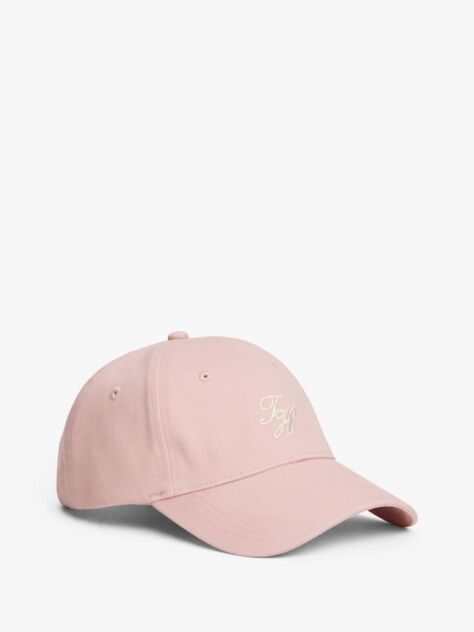 Pink TH Monogram Embroidery Baseball Cap  Women