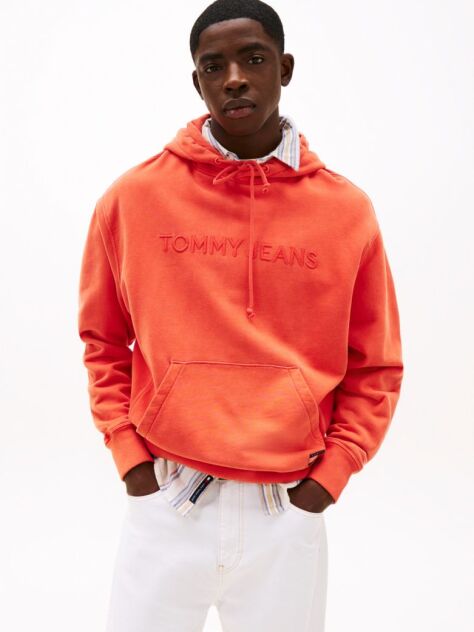 Πορτοκαλί Hoody Με Κεντητό Λογότυπο  Άνδρες