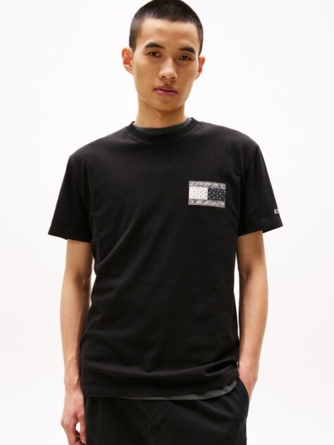 Black Paisley Back Logo T-Shirt  Men