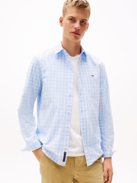 Blue Regular Fit Check Shirt  Men