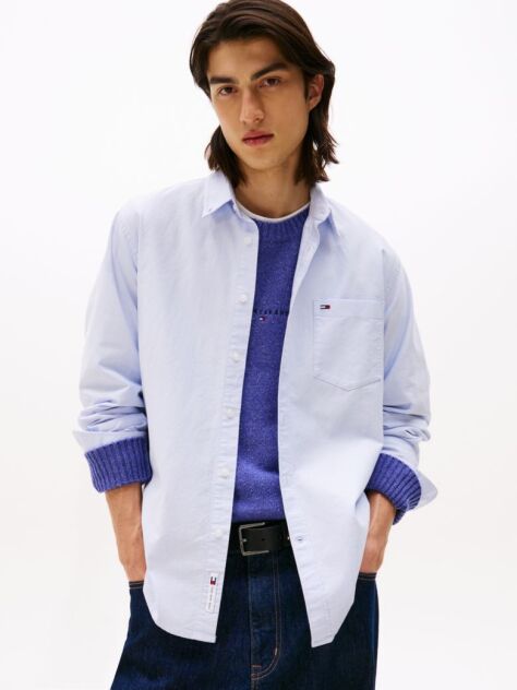 Blue Relaxed Fit Oxford Shirt  Men