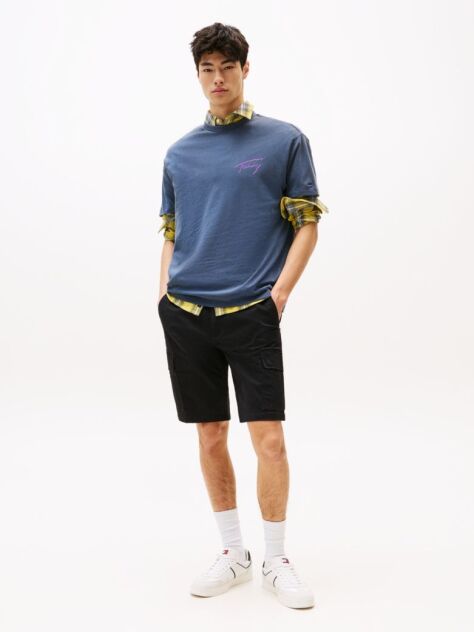 Black Scanton Slim Cargo Bermuda Shorts  Men