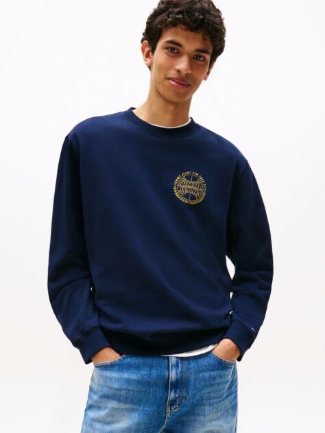 Μπλε Heritage Varsity Φούτερ Με Κλασική Λαιμόκοψη  Άνδρες