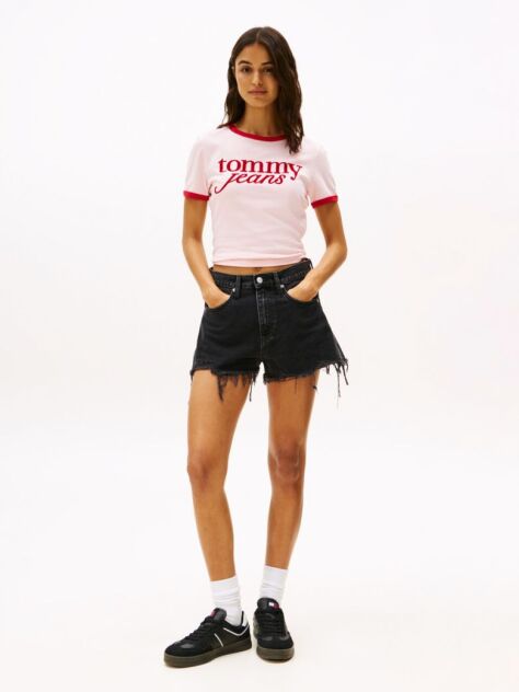 Denim Relaxed Distressed Denim Shorts  Women