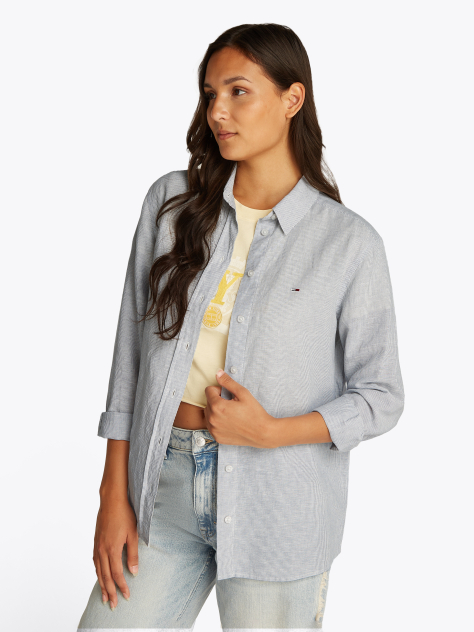 Multi Relaxed Linen Shirt  Women