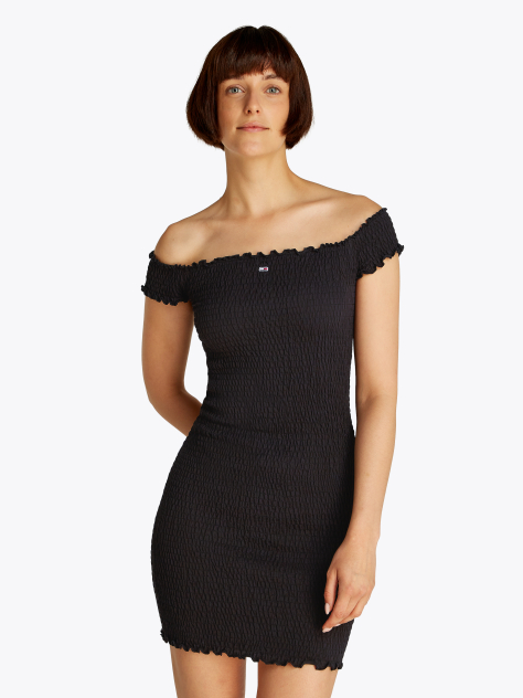 Black Smock Bodycon Mini Dress  Women