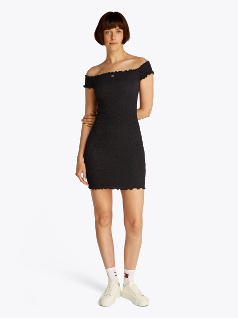 Black Smock Bodycon Mini Dress  Women