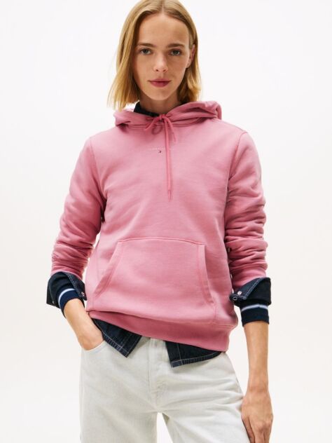 Pink Linear Logo Fleece Hoody  Women