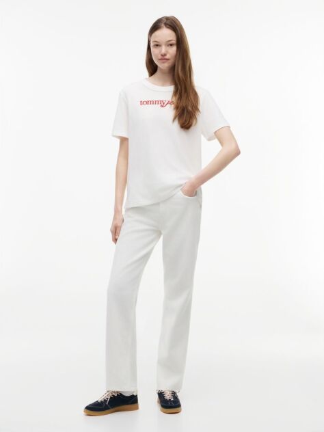 White Relaxed Jersey T-Shirt  Women