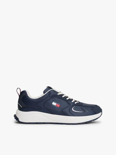 Blue Mixed Texture Cleat Trainers  Men