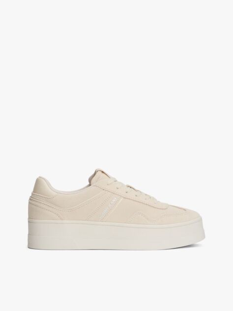 Beige The Greenwich Suede Flatform Trainers  Women