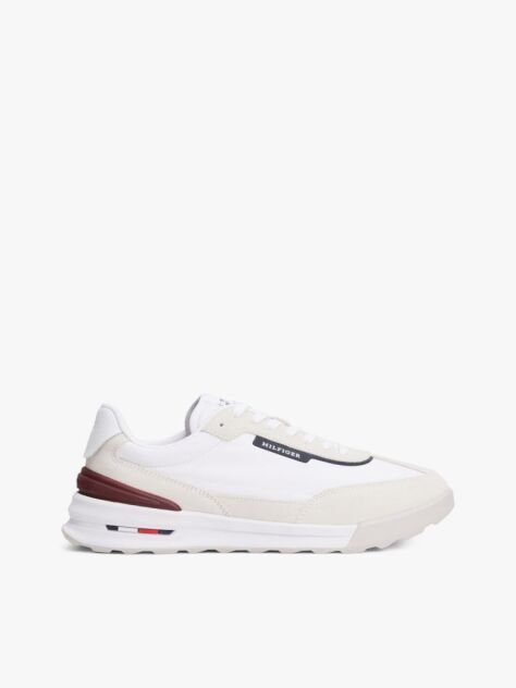 White Suede Cleat Classic Runner Trainers  Men