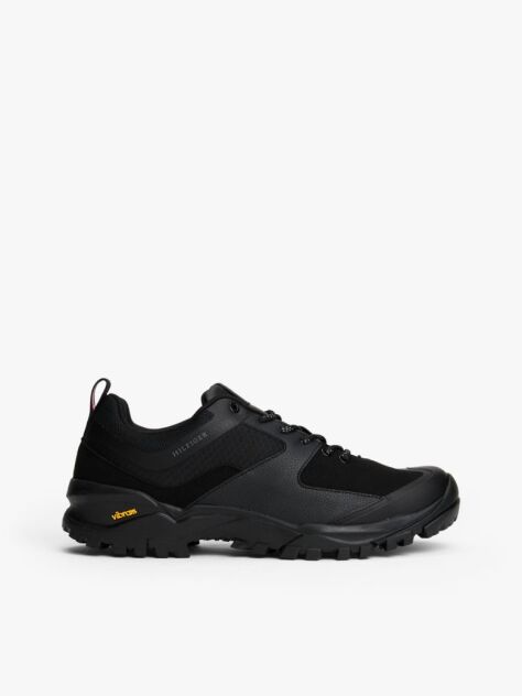 Black Chunky Vibram Cleat Trainers  Men