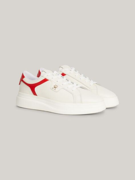 Multi Leather TH Monogram Court Trainers  Women