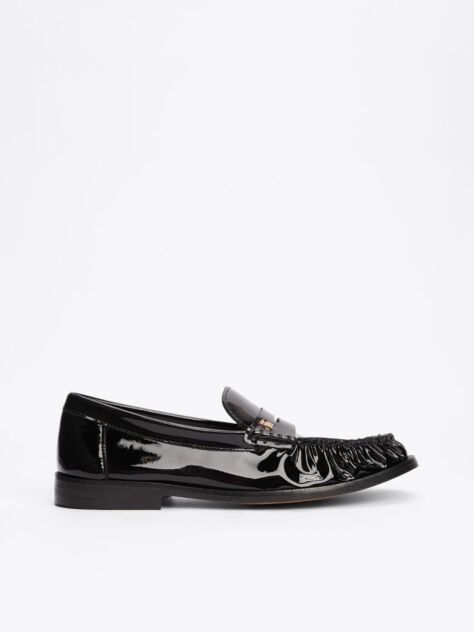 Μαύρο Δερμάτινα Loafers  Γυναίκες