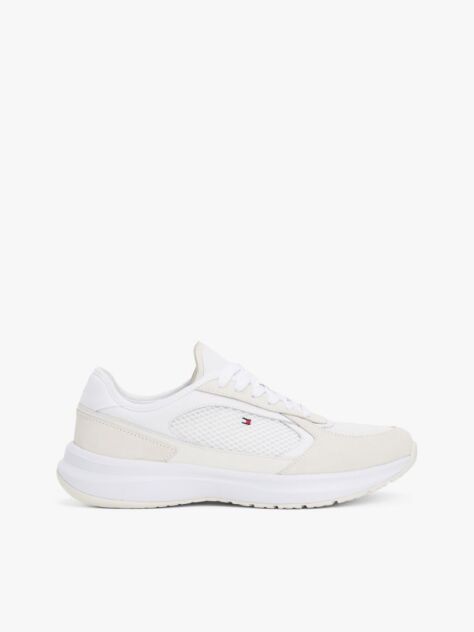 Άσπρο Sneakers Με Μίξη Υφών  Γυναίκες