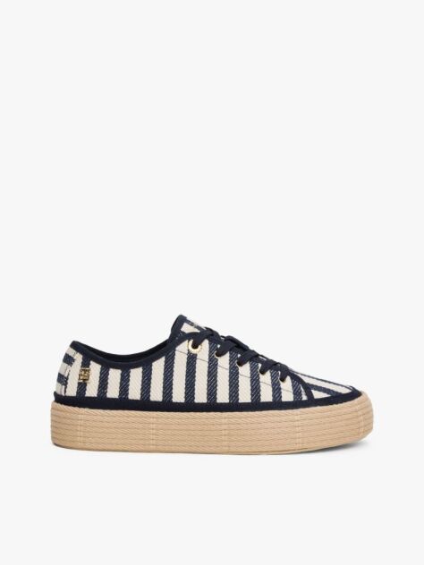 Multi Stripe Rope Midsole Trainers  Women
