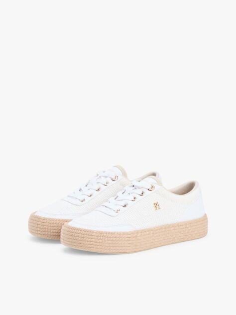 Multi TH Monogram Canvas Rope Platform Trainers  Women