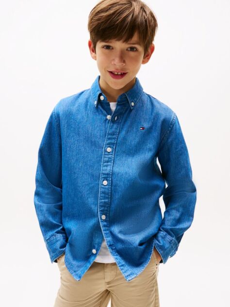 Denim Chambray Denim Πουκάμισο  Αγόρια